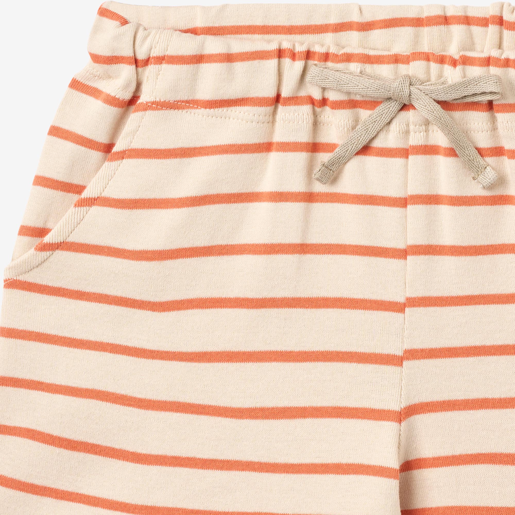 wheat-kalle-jersey-shorts-orange-stripe-kinder-bio image 3