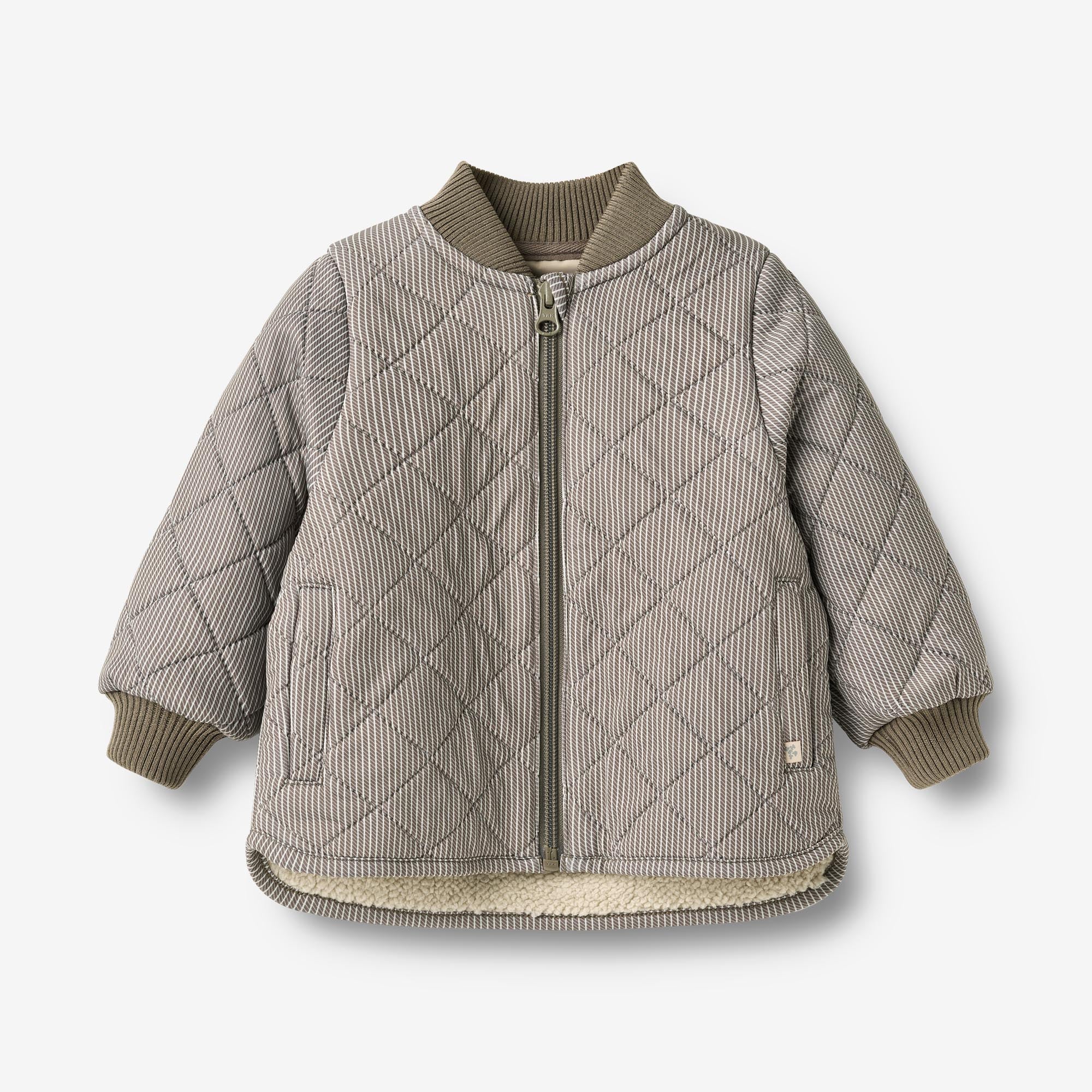 wheat-benni-thermo-jacke-brown-stripe-baby-fleece image 1