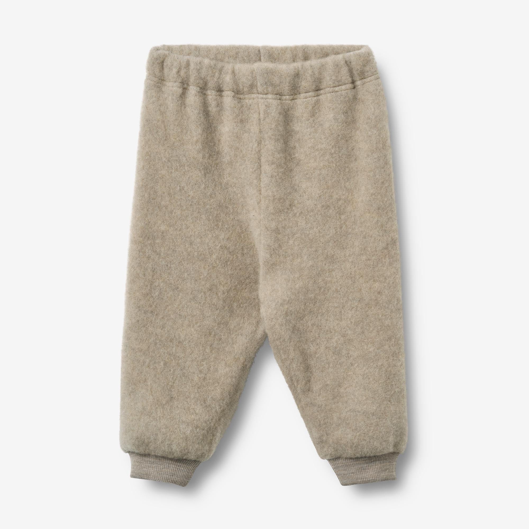 wheat-kinnie-wollfleece-hose-khaki-melange-merino image 1