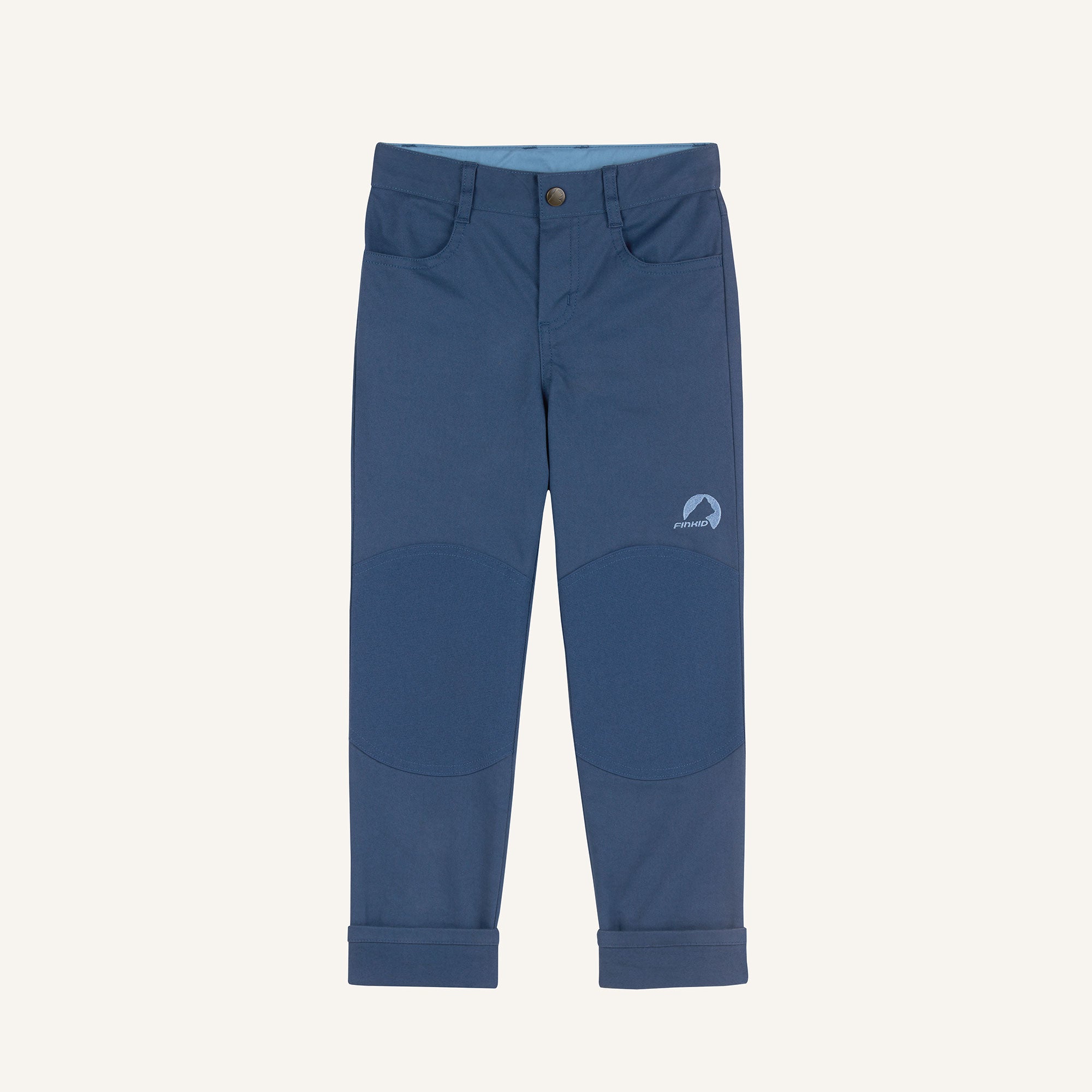 finkid-husky-kuulu-canvas-outdoorhose-denim-deep-water image 5