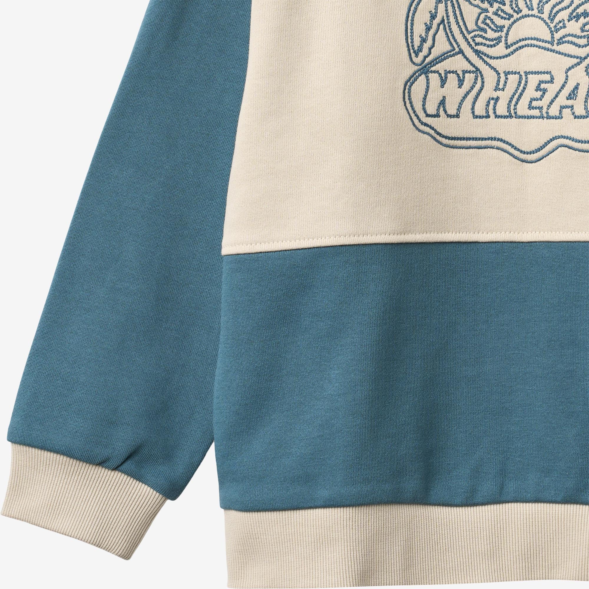 wheat-steff-sweatshirt-blue-teal-bio-baumwolle image 3