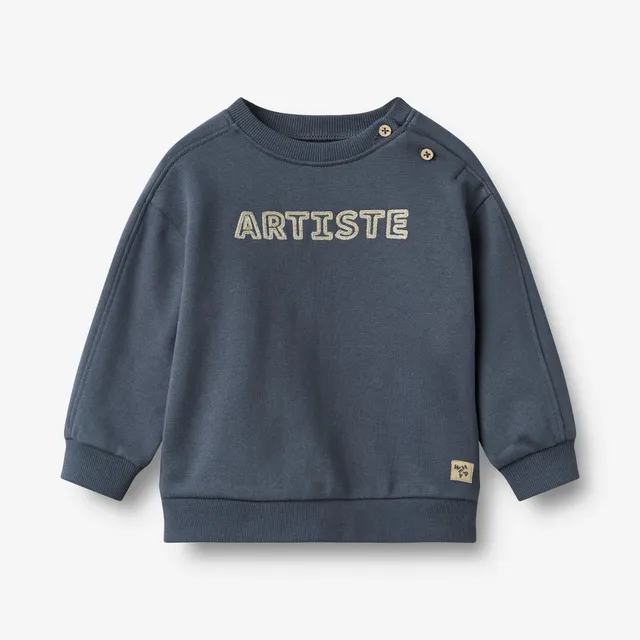 wheat-franc-sweatshirt-baby-greyblue-bio-baumwolle image 1