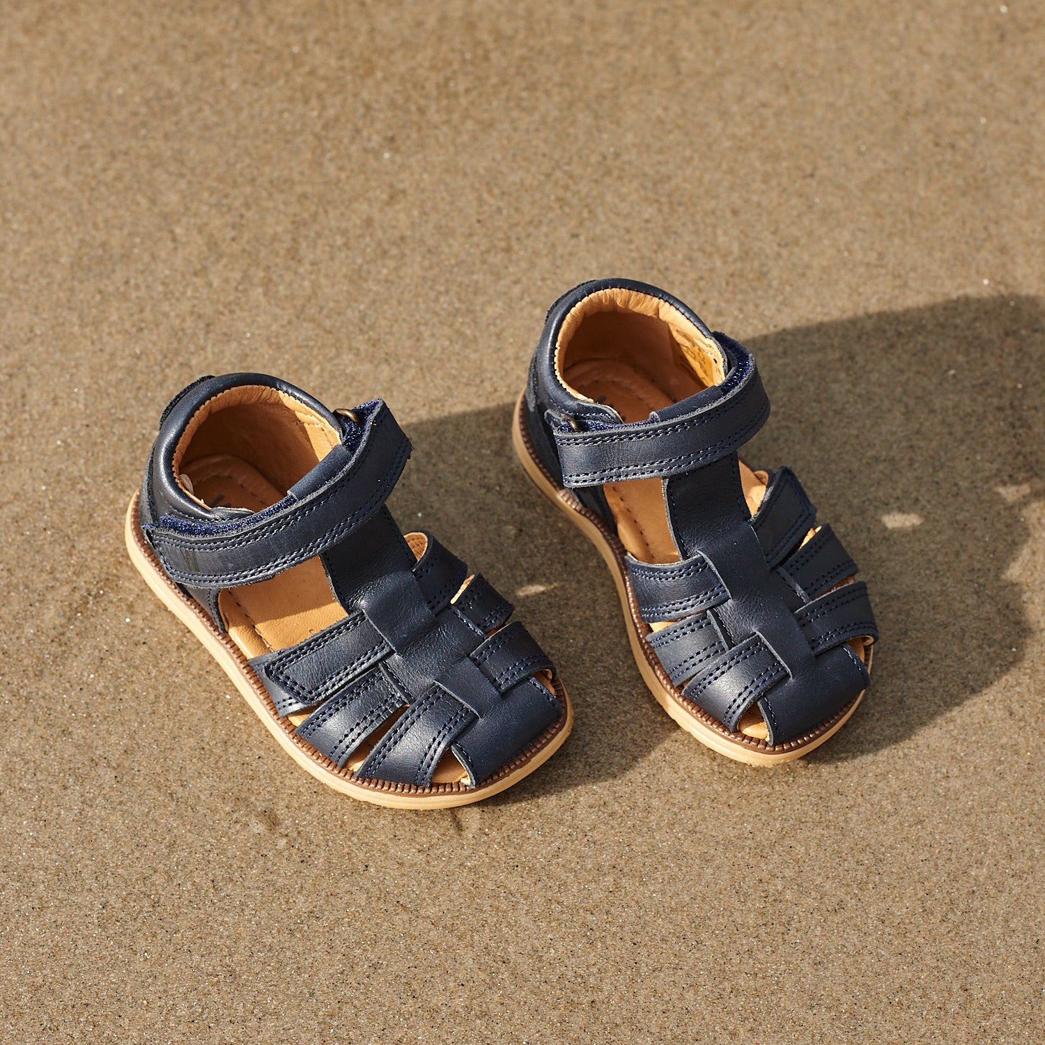 wheat-sky-lauflern-sandale-navy-stripe-leder image 7