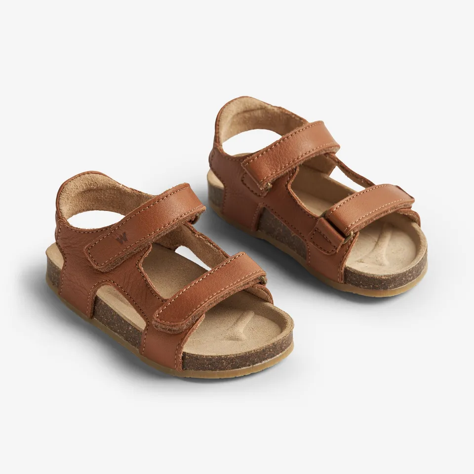 wheat-corey-sandale-cognac-leder-mit-klettverschluss image 1