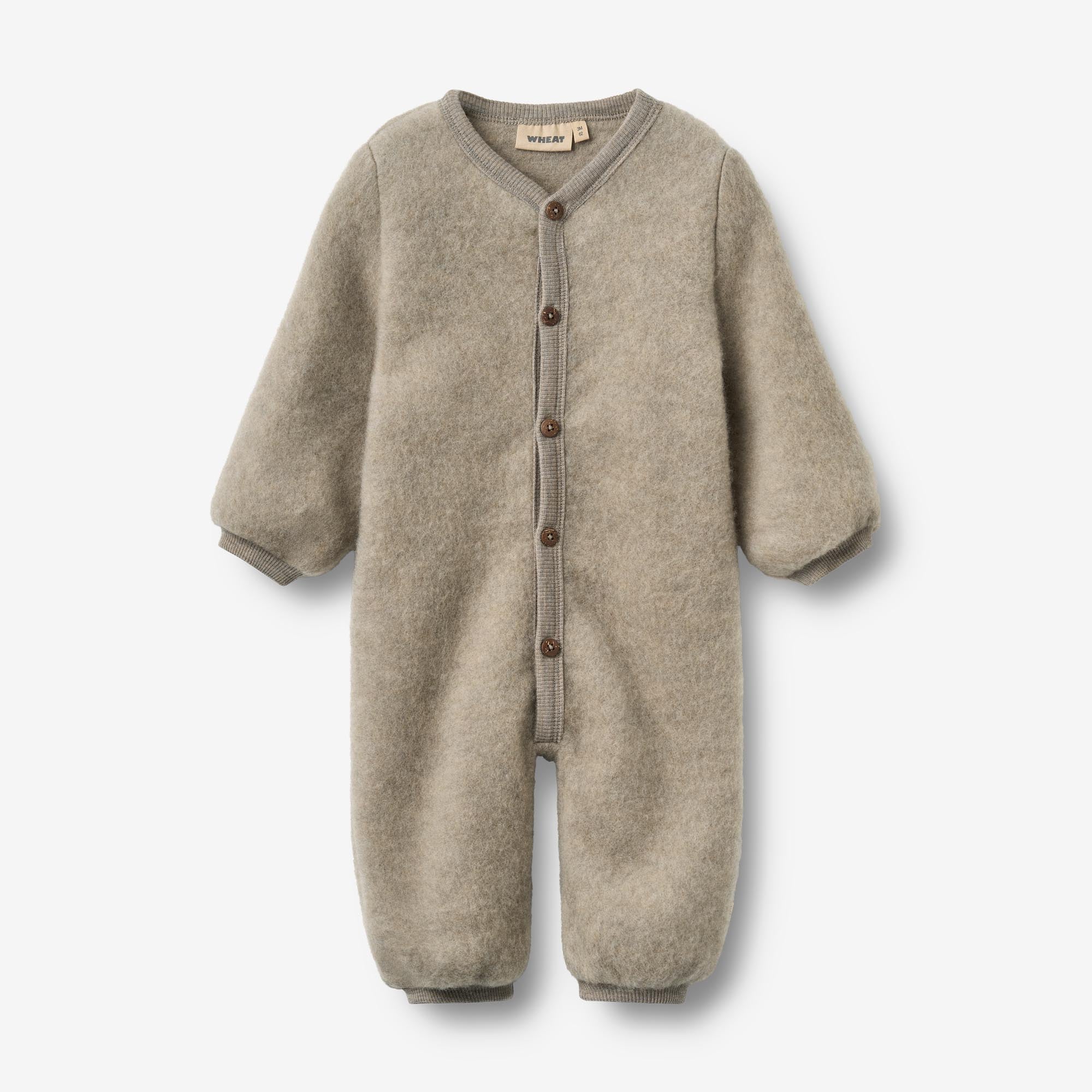 wheat-levi-wollfleeceanzug-khaki-melange-merino image 1
