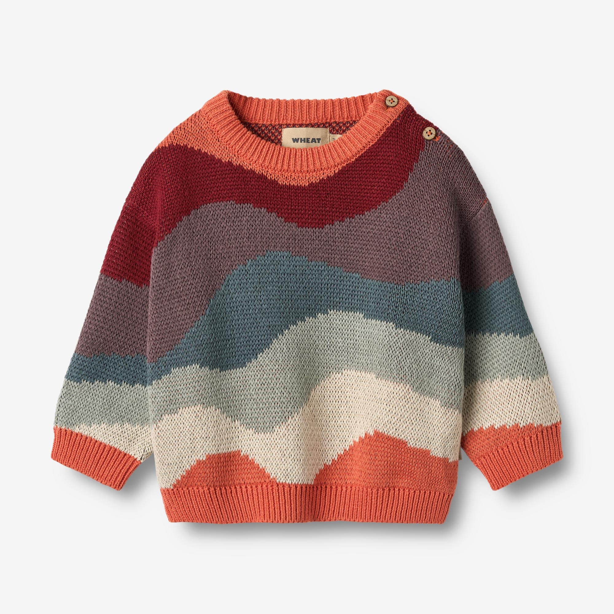 wheat-knud-jacquard-pullover-baby-bio-baumwolle-multi image 1