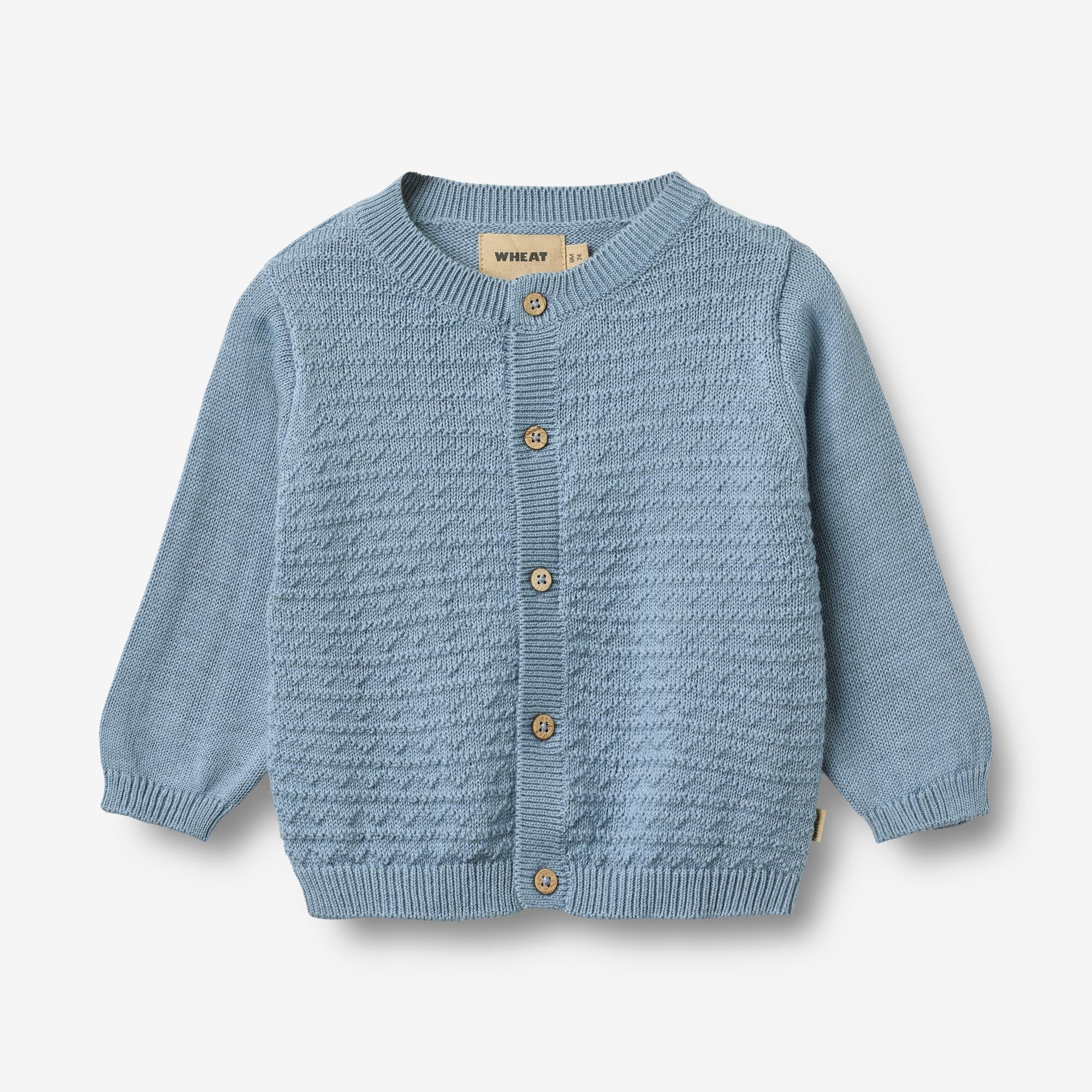 wheat-bj-rn-baby-strickjacke-faded-denim-bio-baumwolle image 1