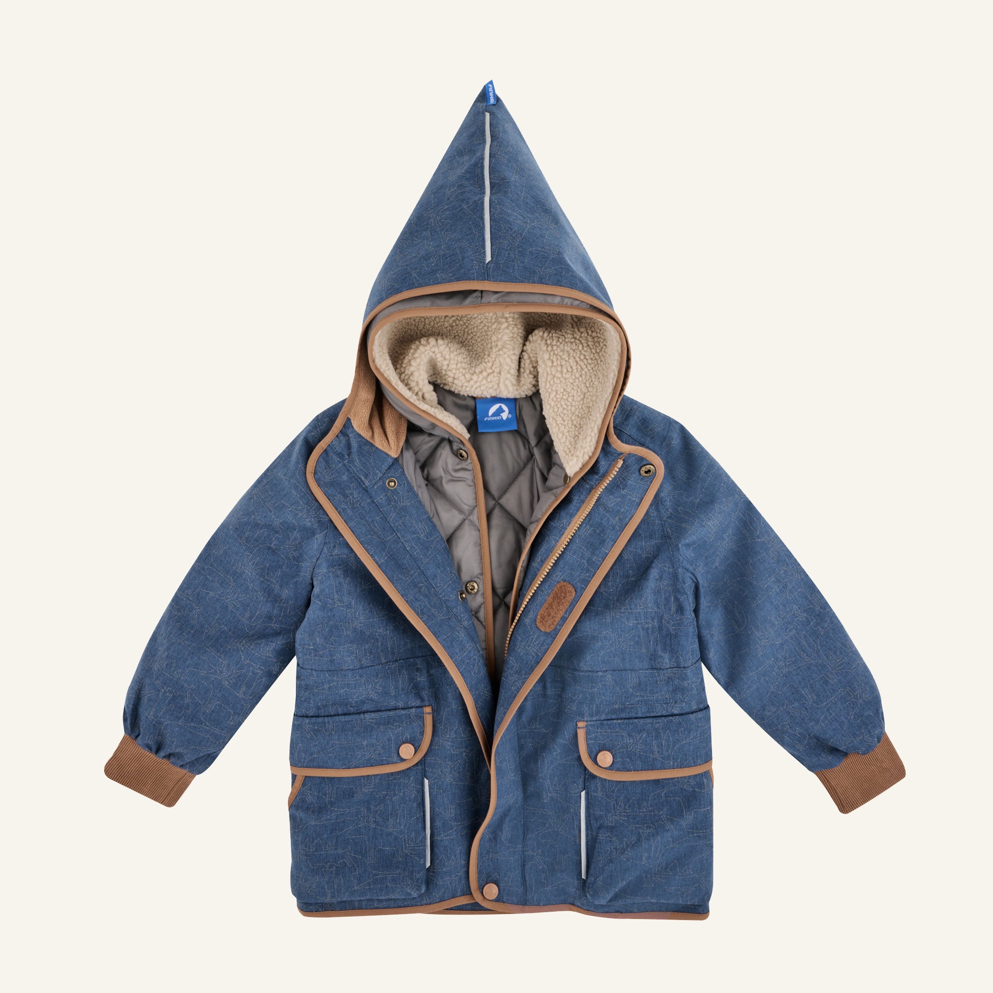 finkid-husky-kamu-ice-outdoorparka-denim-110-120-2-in-1 image 3