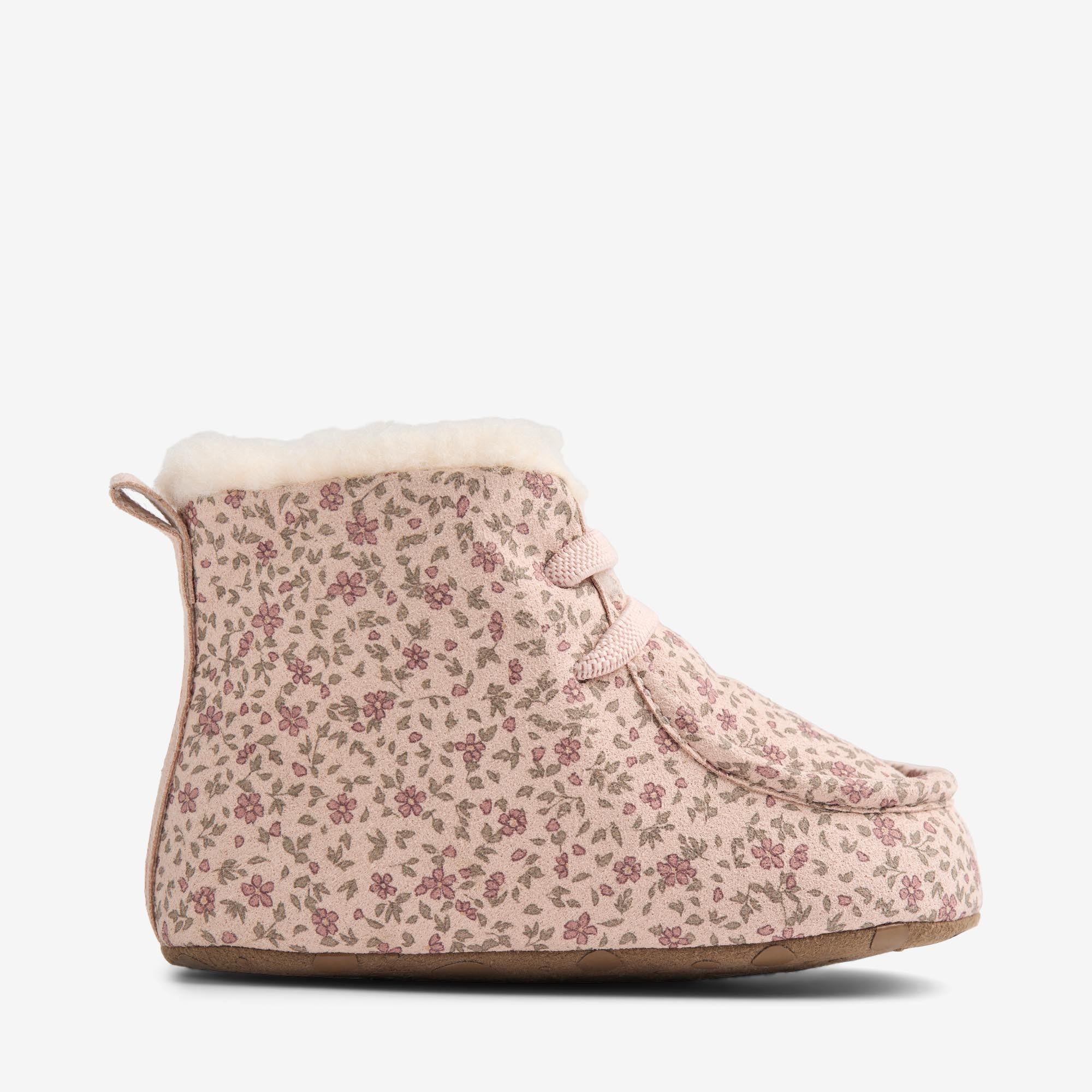 wheat-indoor-shoe-mae-hausschuh-dime-rose-small-flowers-wolle image 3
