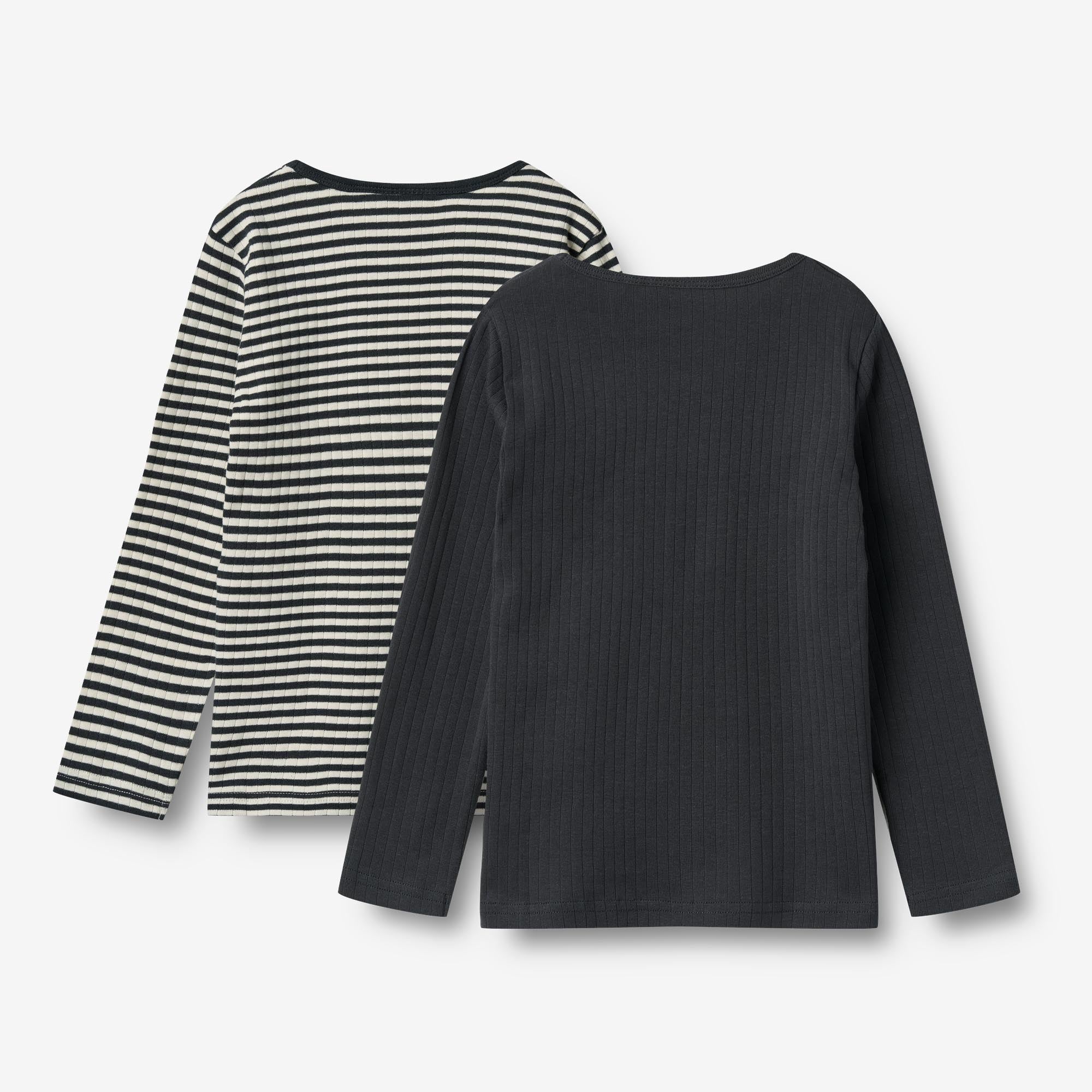 wheat-stig-langarmshirt-2er-pack-navy-rib-stripe-bio image 2
