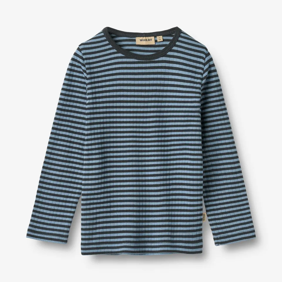 wheat-clothing-stig-langarmshirt-bright-blue-stripe-bio image 1