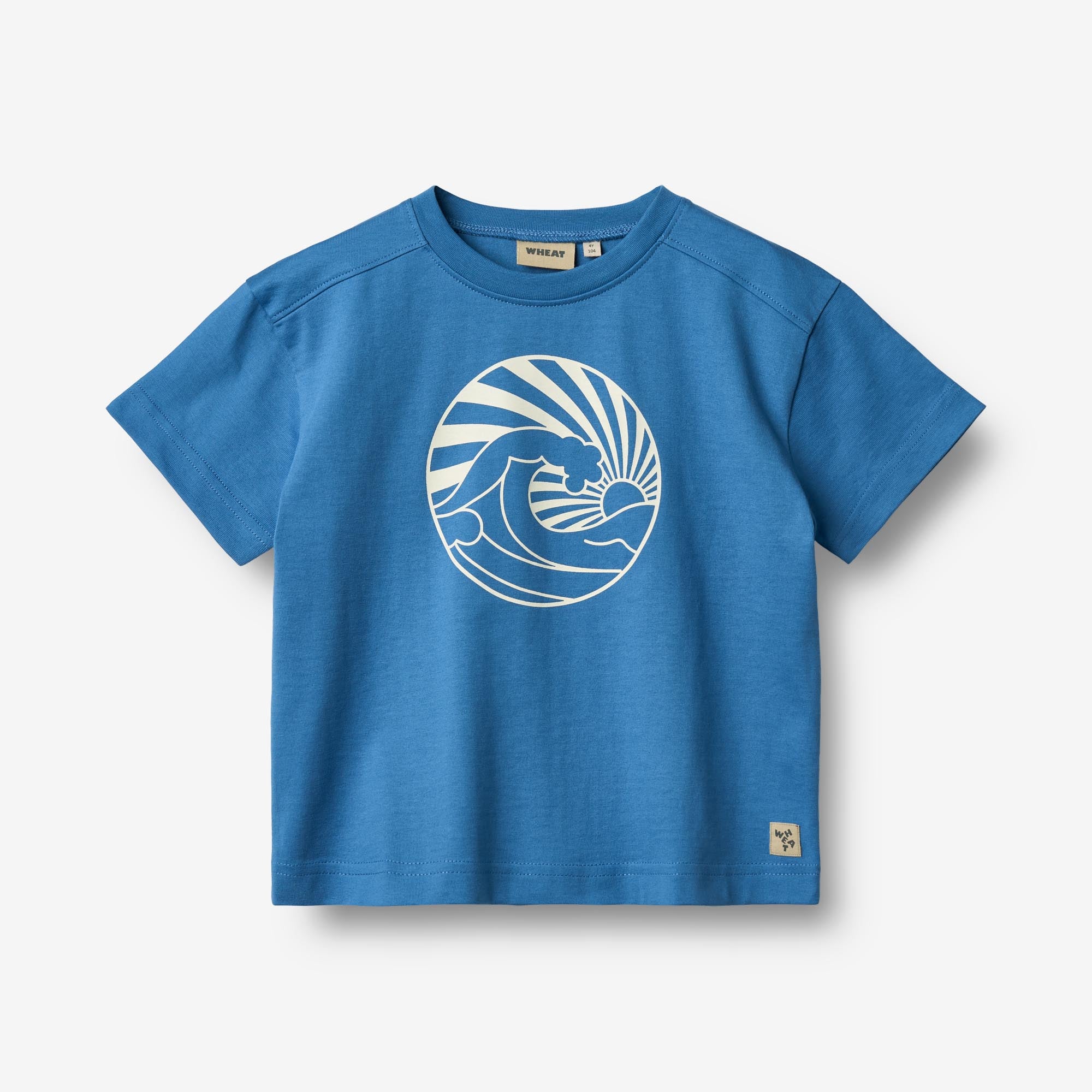 wheat-wally-t-shirt-kinder-blue-kurzarm-bio-print image 1