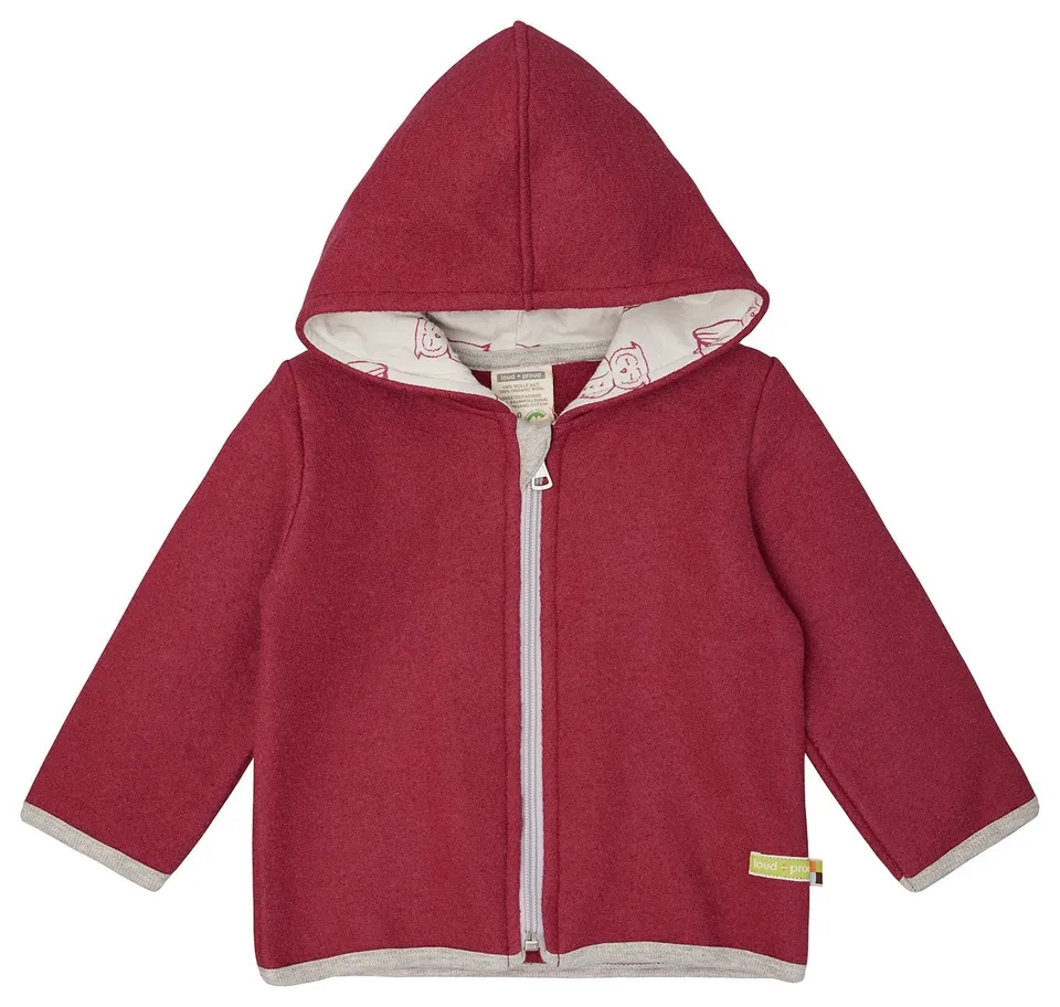 loud-proud-classics-jacke-wollwalk-rouge-kapuzenjacke-98-104 image 1