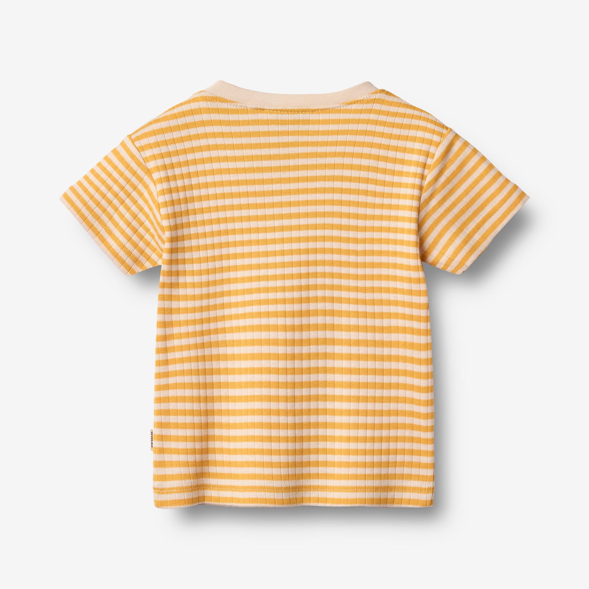 wheat-fabian-t-shirt-yellow-rib-stripe-bio-baumwolle-baby image 2