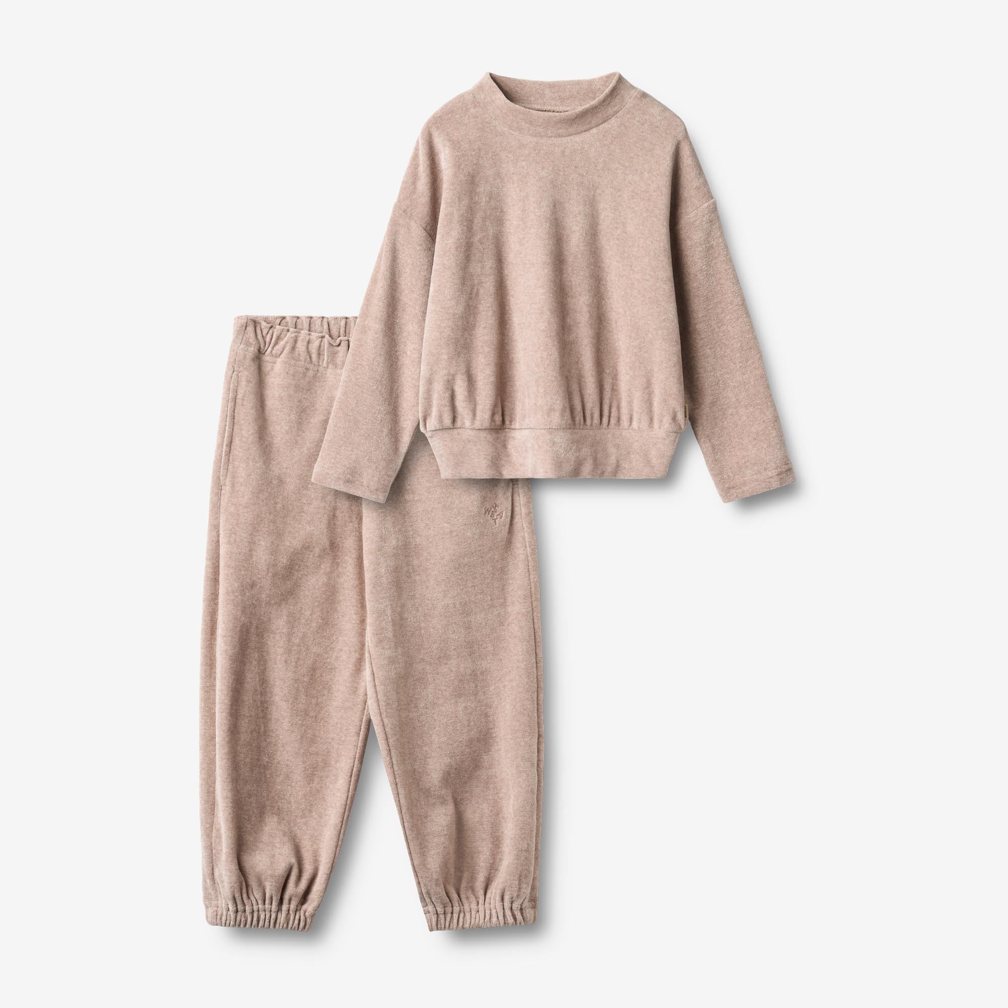 wheat-barbro-set-sweatshirt-hose-bio-melange-rose image 1