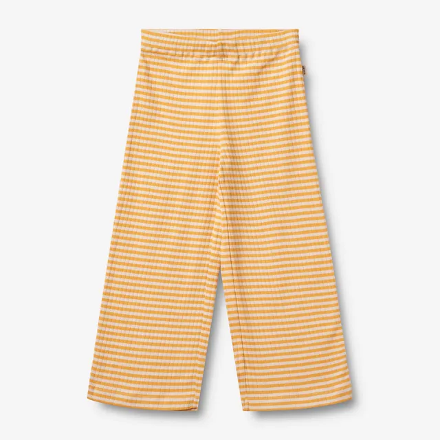wheat-ela-jerseyhose-gelb-gestreift-m-dchen-bio-baumwolle image 1