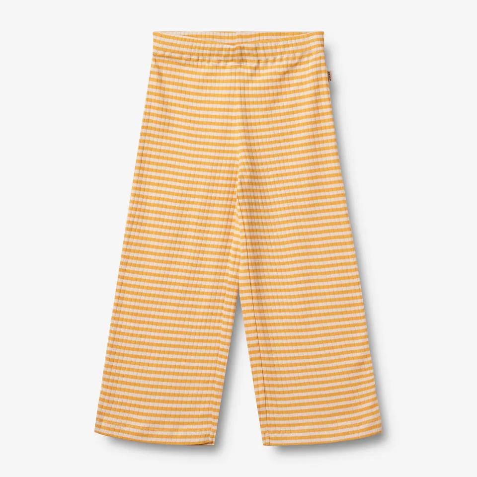 wheat-ela-jerseyhose-gelb-gestreift-m-dchen-bio-baumwolle image 1