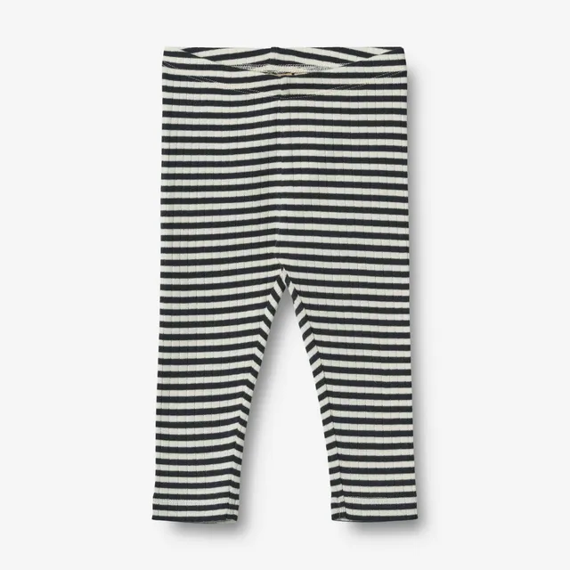 wheat-clothing-jersey-leggings-jules-baby-leggings-navy-rib-stripe-bio image 1