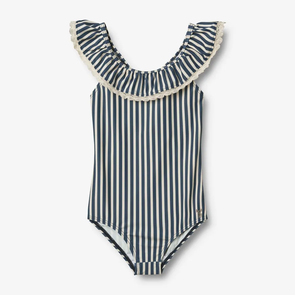 wheat-clothing-swimsuit-doris-badeanzug-blue-stripe-uv40 image 1