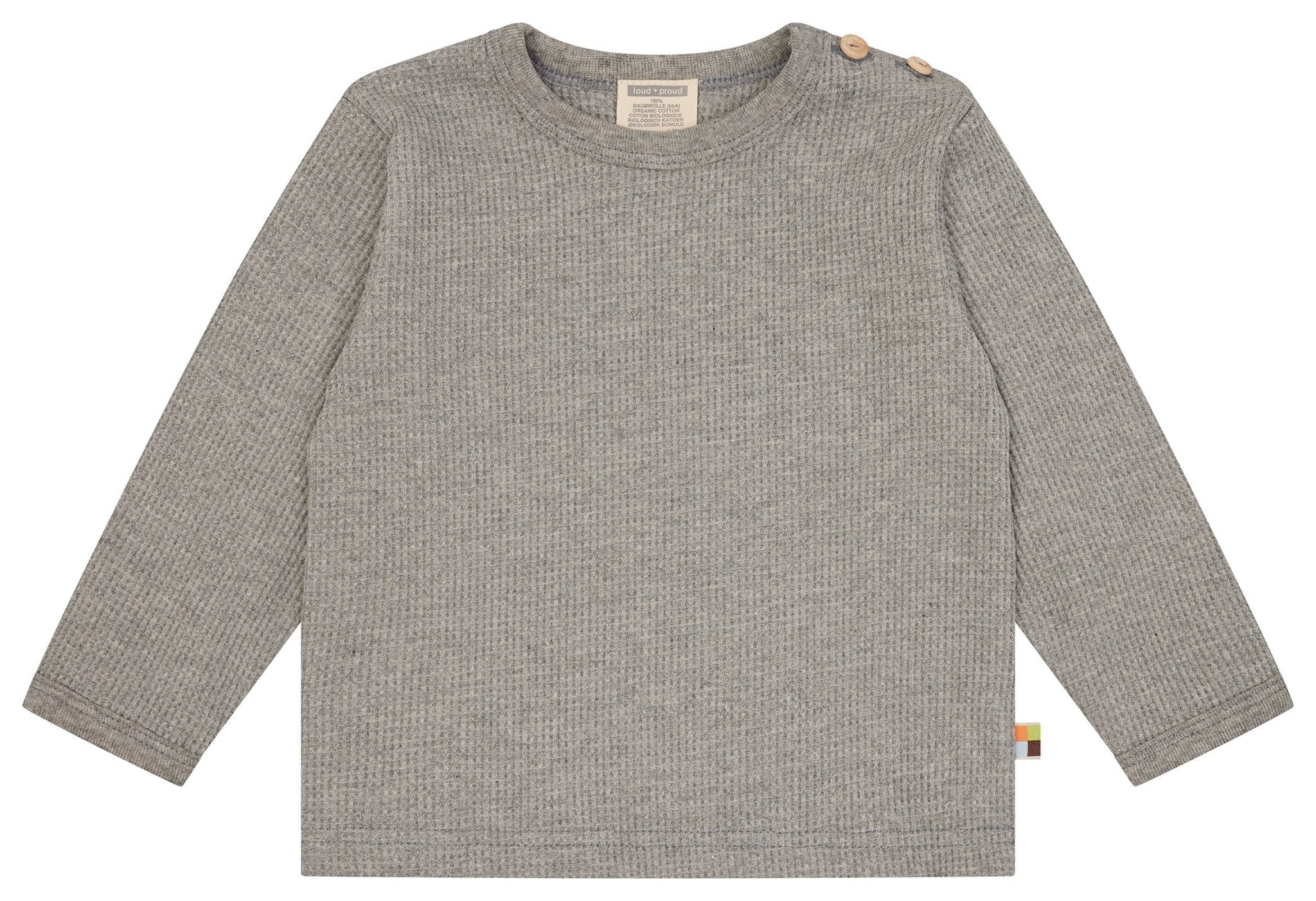 loud-proud-classics-shirt-in-waffelstruktur-shirt-grey-bio-baumwolle image 1