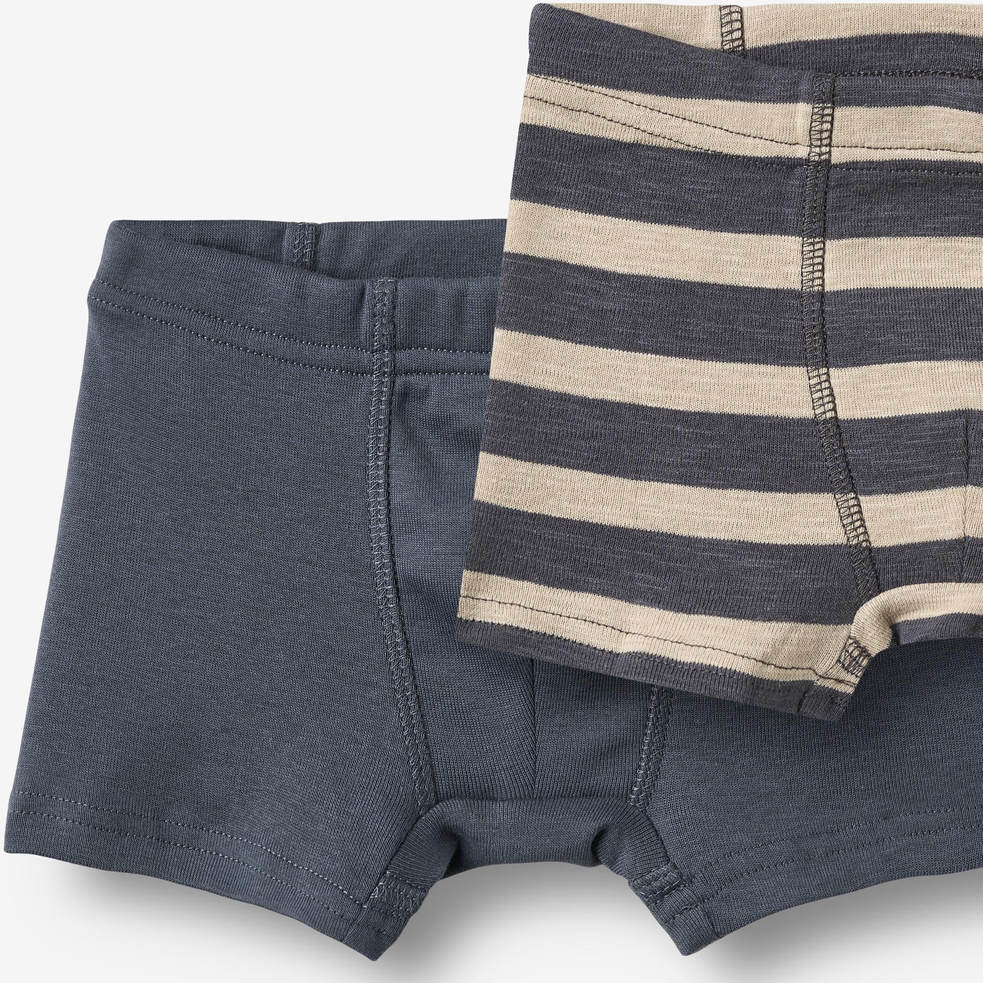 wheat-clothing-louis-boxershorts-jungen-greyblue-stripe-2er-bio image 3