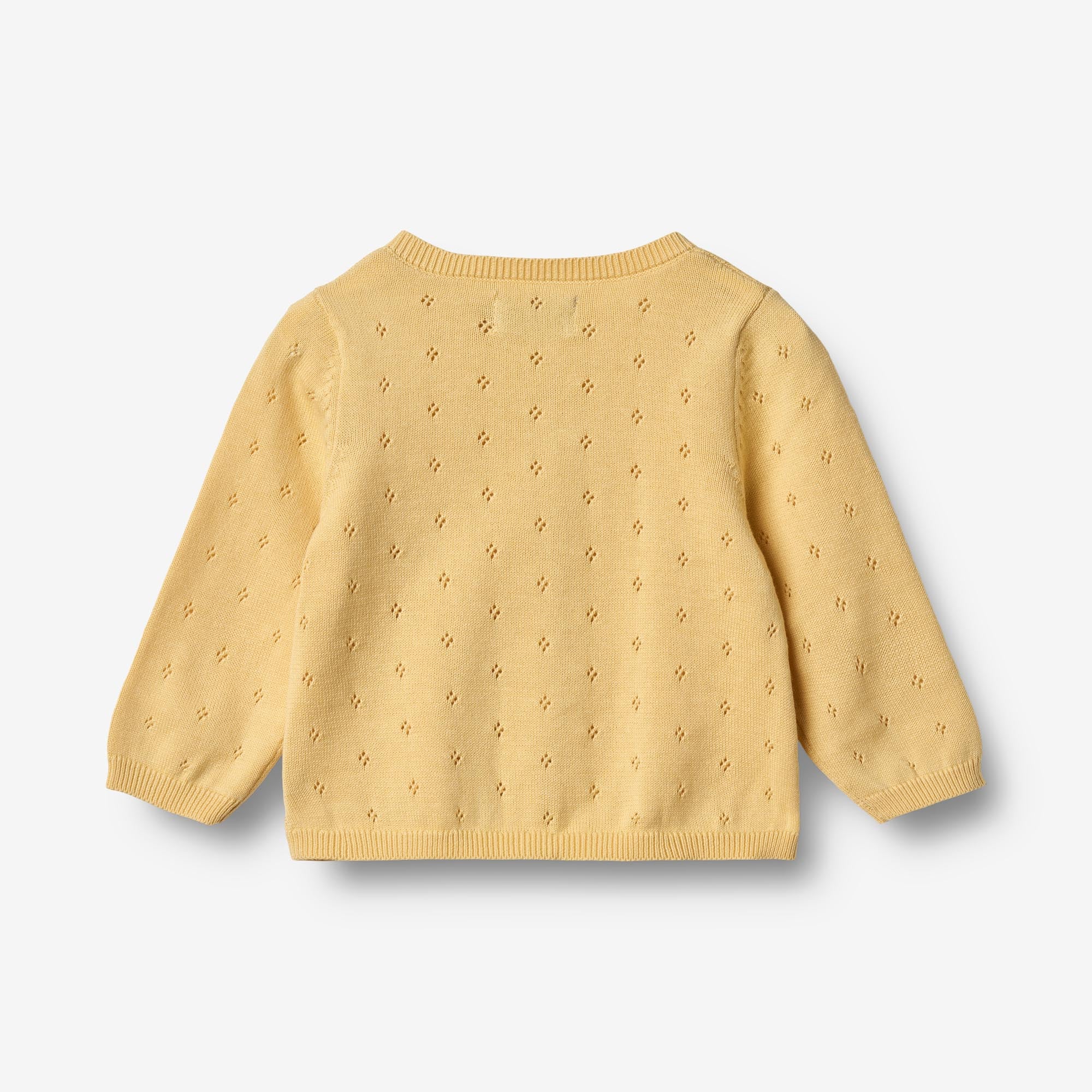 wheat-maia-strickjacke-baby-golden-yellow-bio-baumwolle image 2