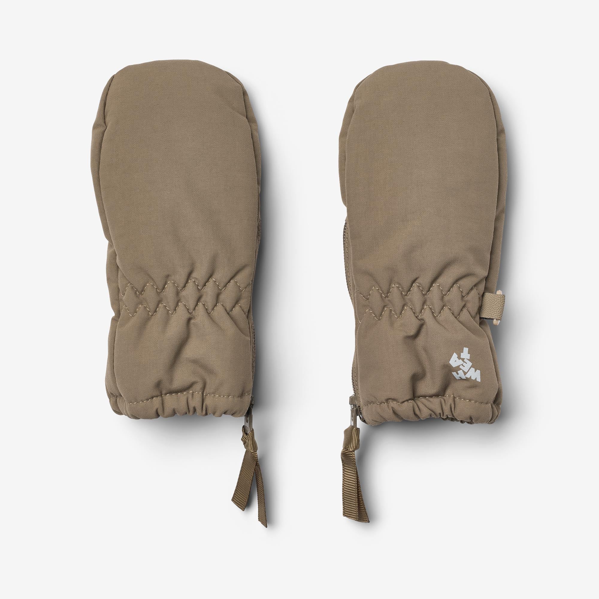 wheat-technical-mittens-zipper-f-ustlinge-dry-wood-recycelt image 1