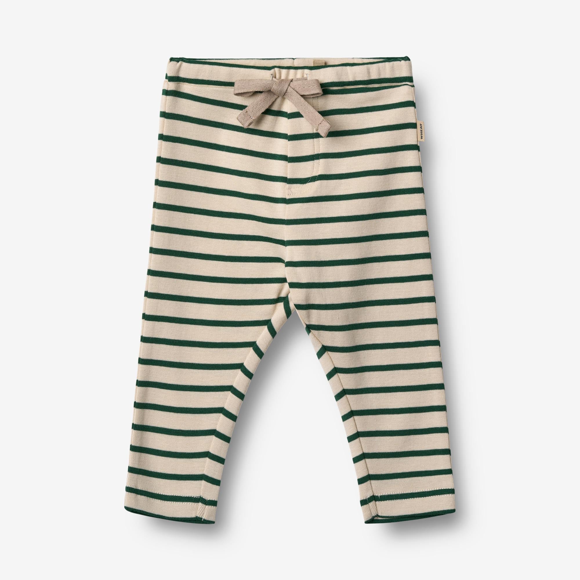 wheat-manfred-jersey-hose-green-stripe-bio-baumwolle image 1