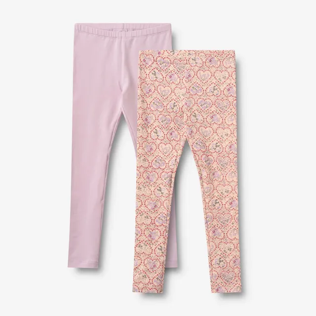 wheat-jules-leggings-2er-magenta-heart-flowers-bio image 1