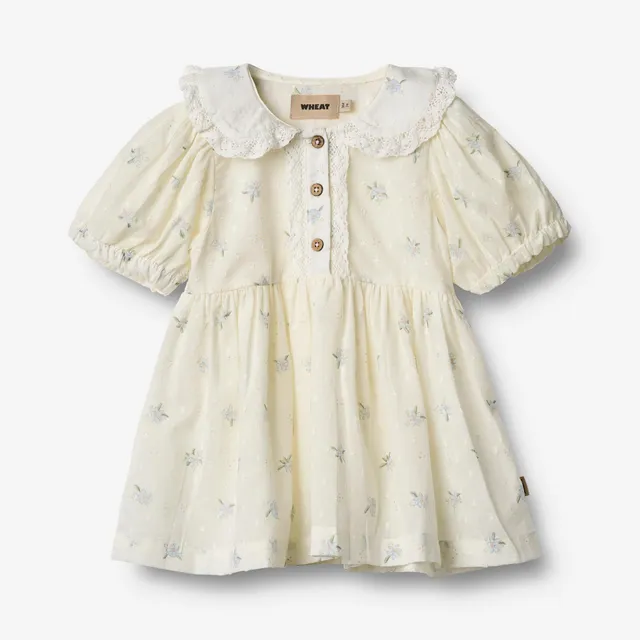 wheat-adele-kleid-blue-flowers-bio-baumwolle-baby image 1