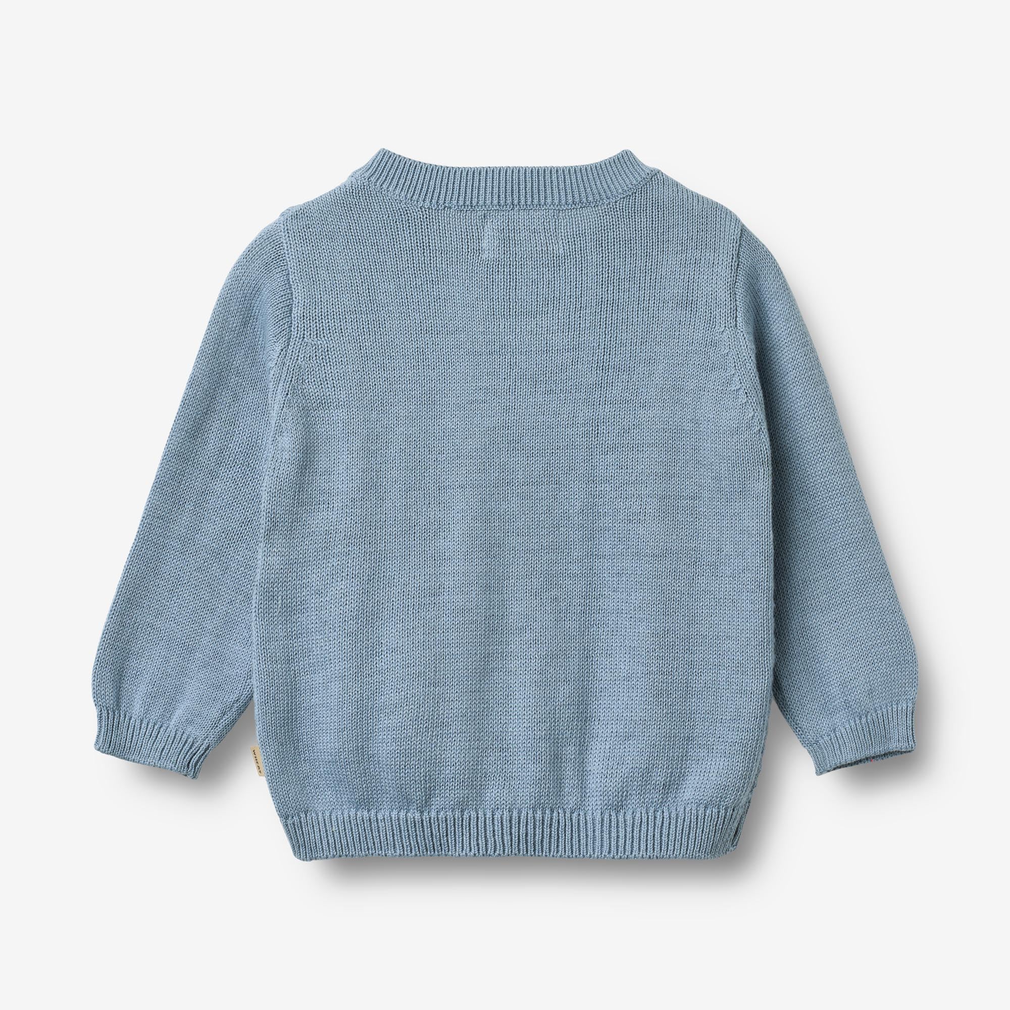wheat-bj-rn-baby-strickjacke-faded-denim-bio-baumwolle image 2