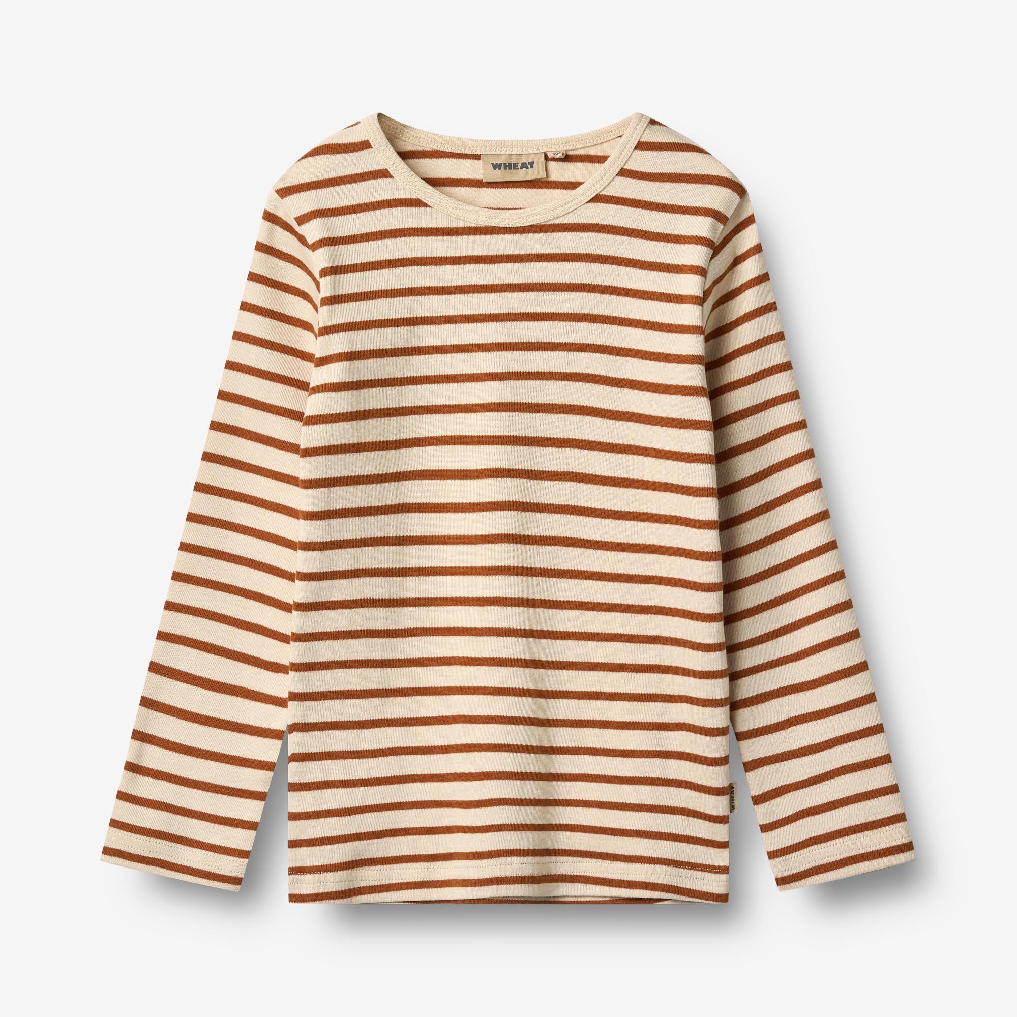 wheat-stig-langarmshirt-warm-caramel-stripe-bio-jersey image 1