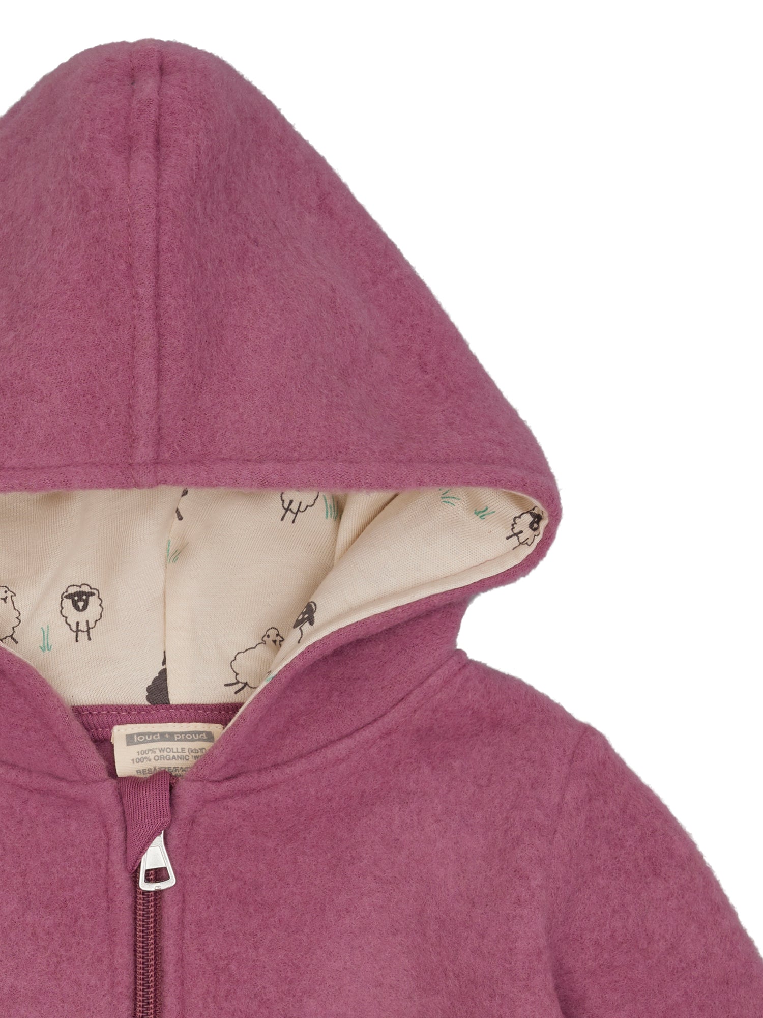 loud-proud-classics-merino-wollfleece-jacke-mit-kapuze-curry image 6