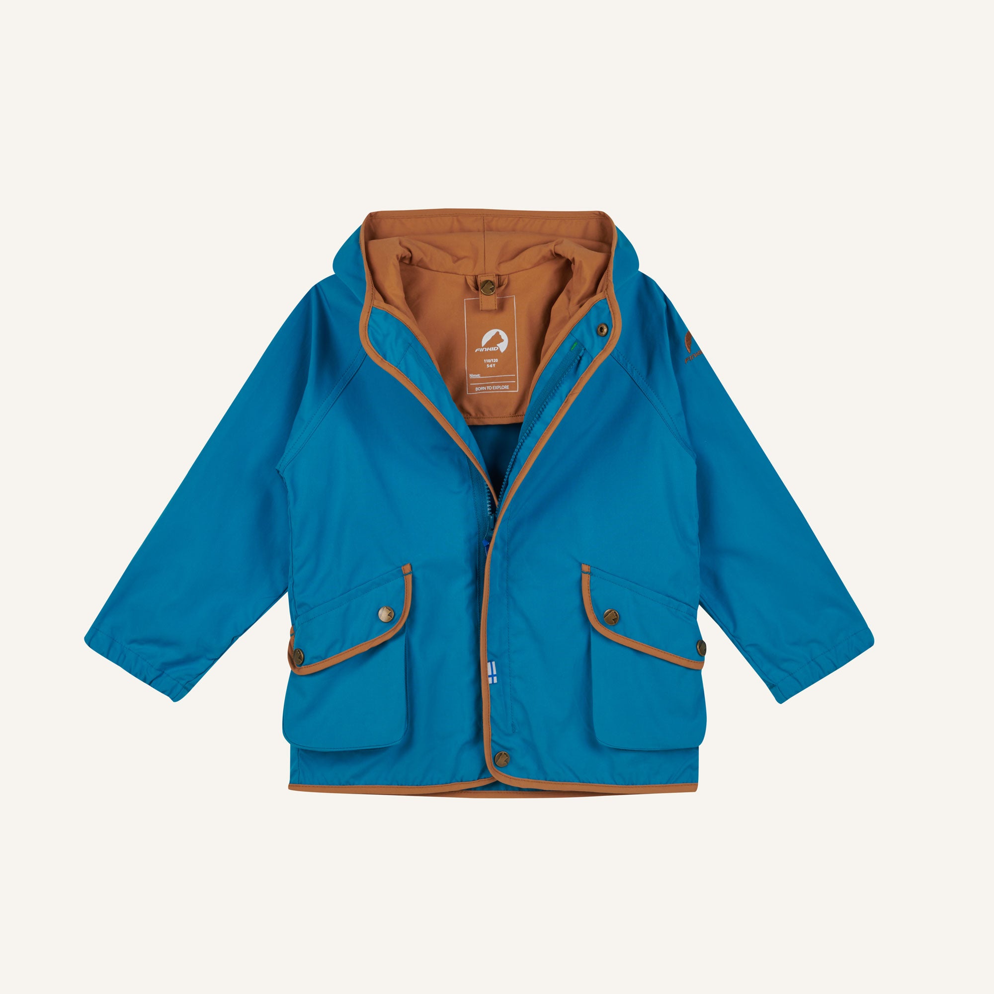 finkid-husky-ilma-outdoorjacke-kinder-baumwolle-navy image 4