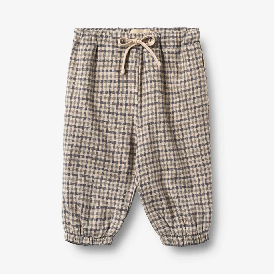 wheat-blake-hose-gef-ttert-babyhose-blue-check-bio-baumwolle image 1