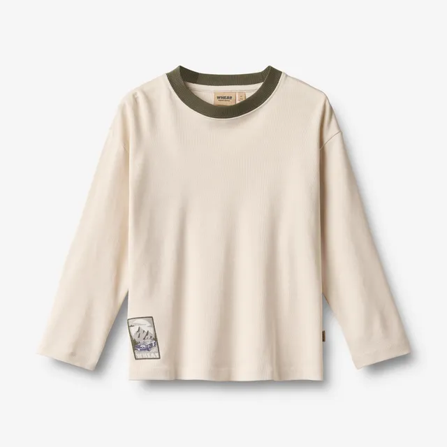 wheat-dixie-badge-langarmshirt-eggshell-bio-baumwolle image 1
