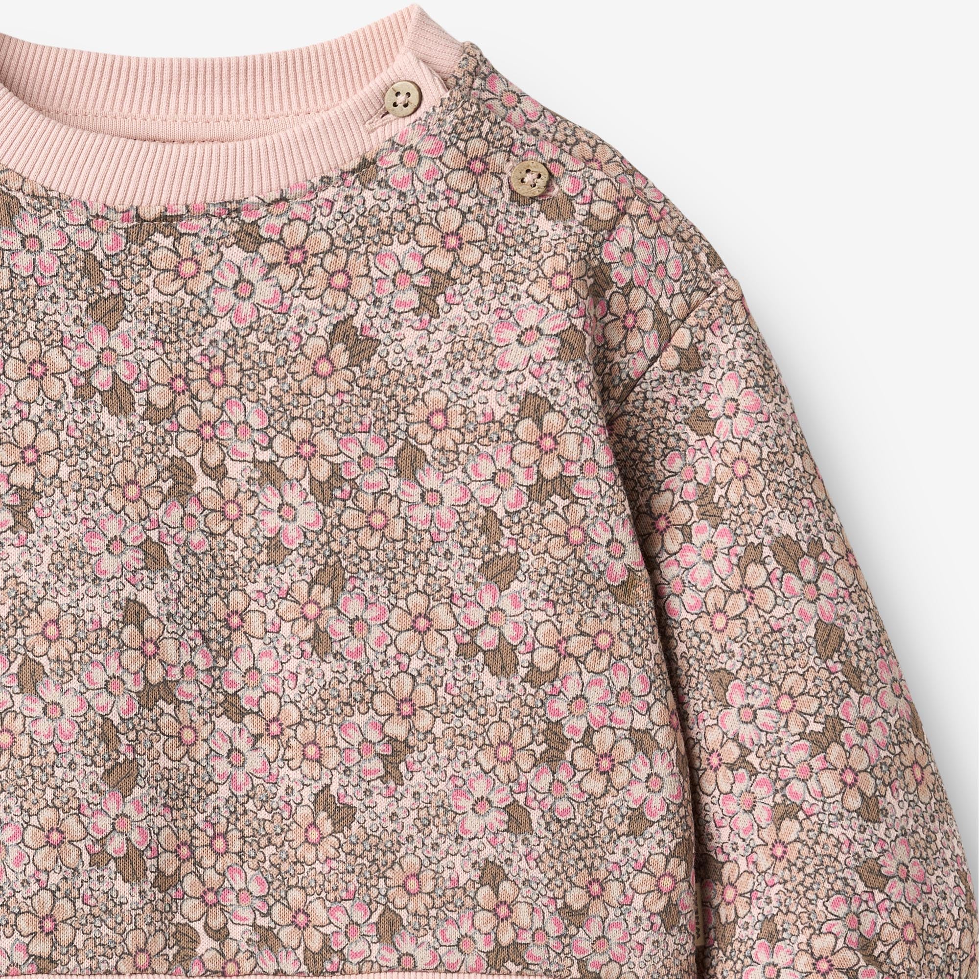 wheat-sweat-dress-maggie-kleid-rose-brown-flowers-bio image 3