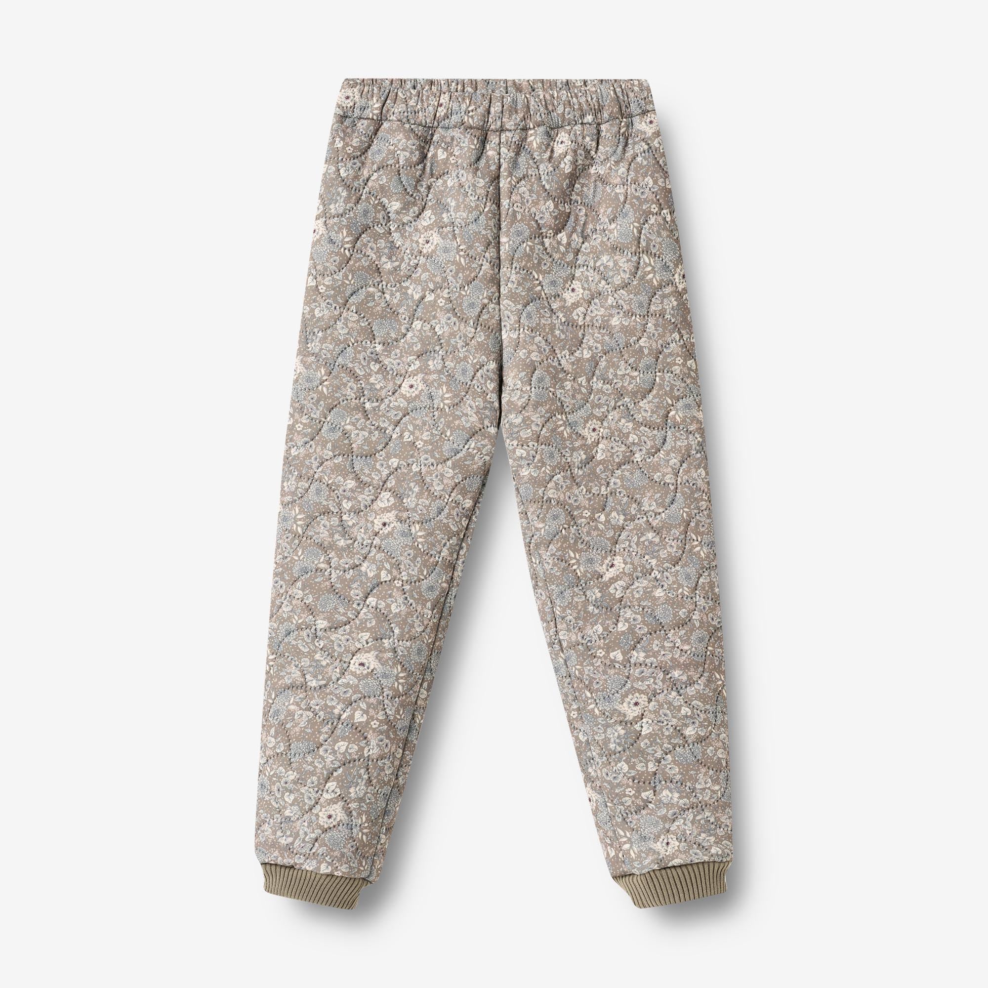 wheat-alex-thermohose-kinder-grey-stone-flowers-recycelt image 1