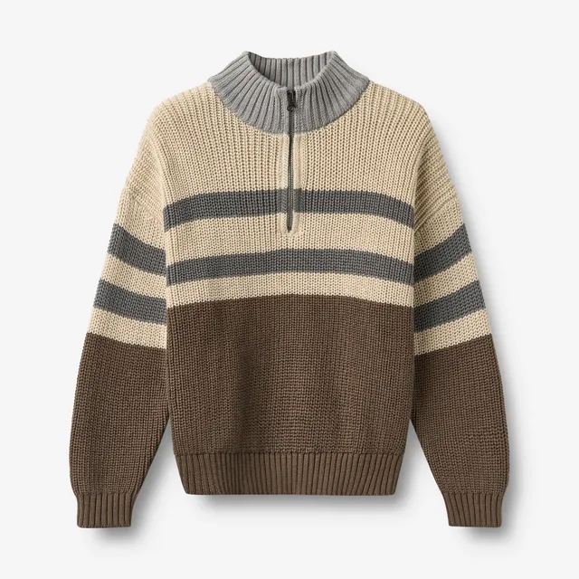 wheat-simo-half-zip-pullover-dry-wood-bio-strick image 1