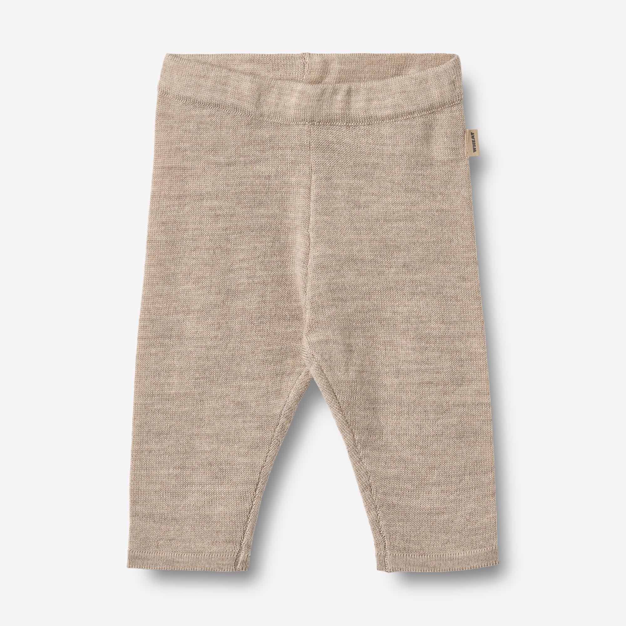 wheat-neel-strickhose-baby-warm-sand-melange-aus-merinowolle image 1