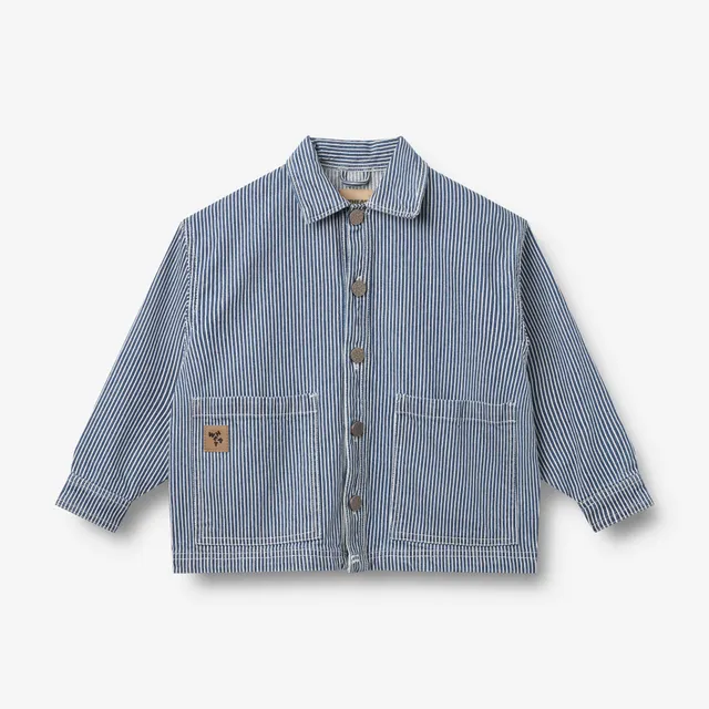 wheat-cole-overshirt-kinder-bio-baumwolle-denim-stripe image 1