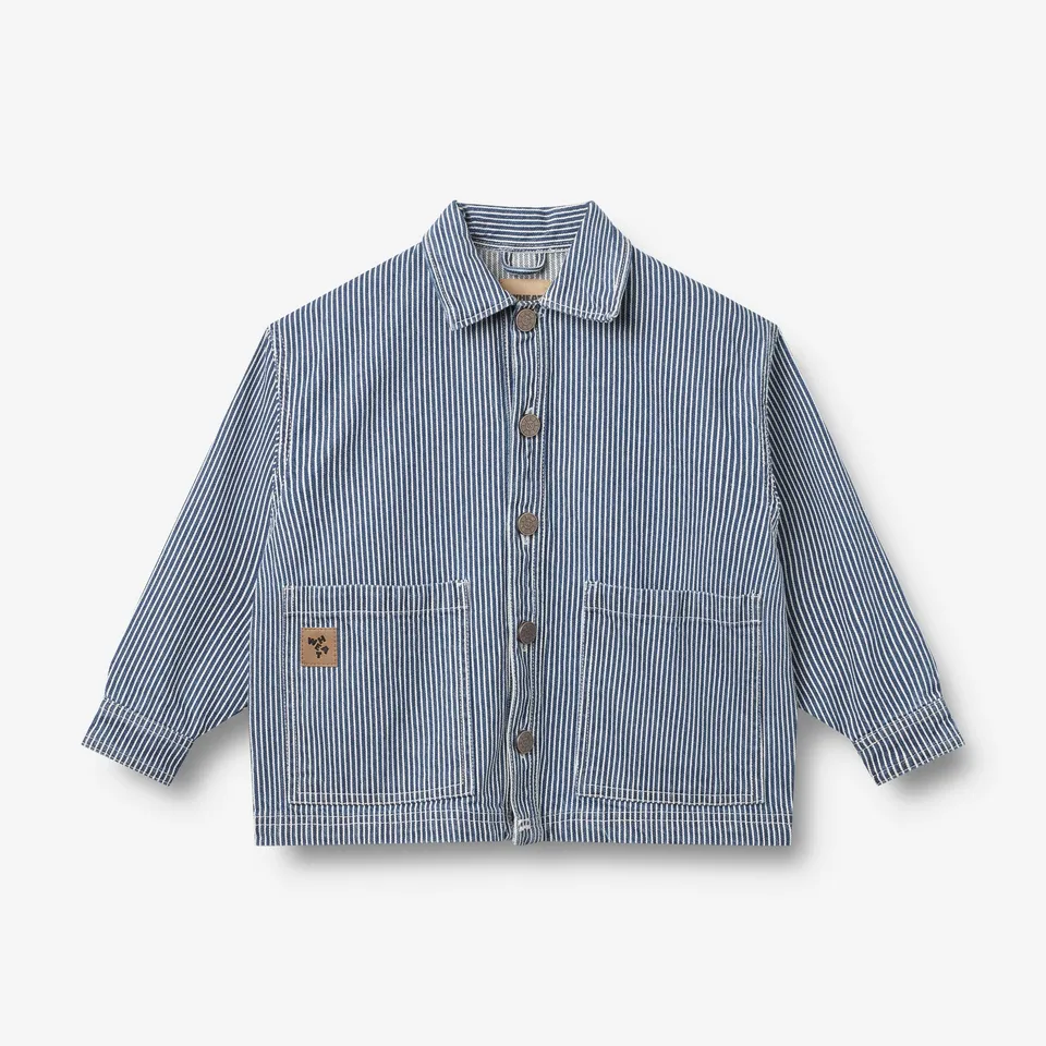 wheat-cole-overshirt-kinder-bio-baumwolle-denim-stripe image 1