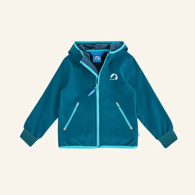 finkid-husky-kataja-shell-softshelljacke-kinder-ocean-peacock-fleece image 1
