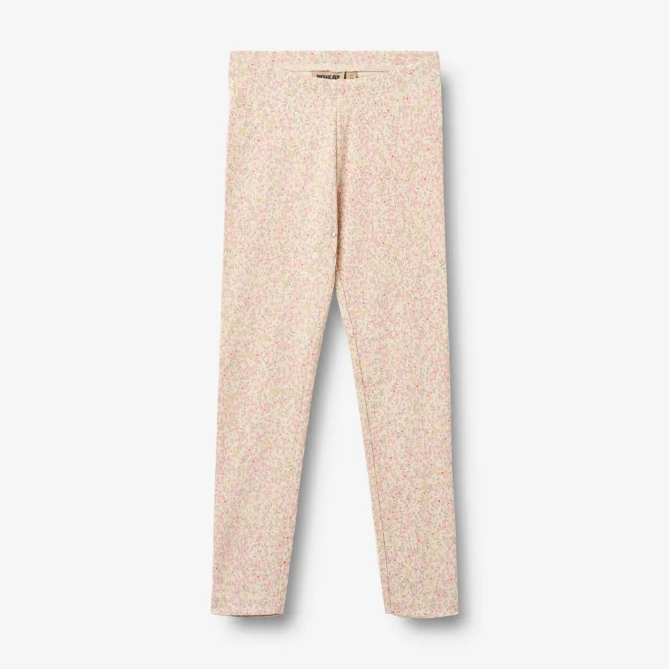 wheat-jules-jersey-leggings-coral-flowers-bio-baumwolle image 1