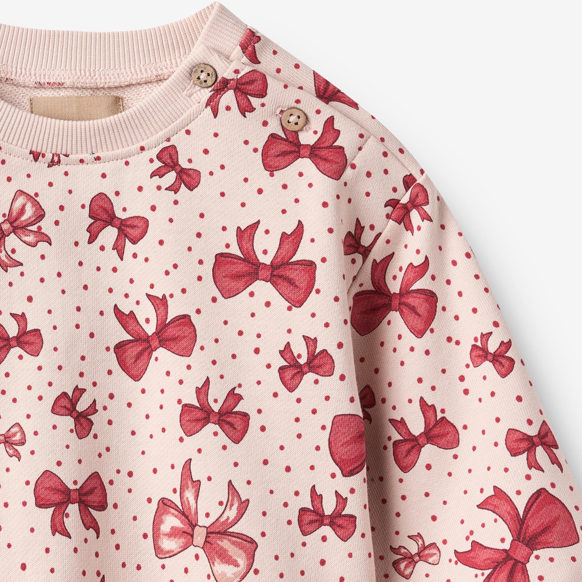 wheat-clothing-lia-sweatshirt-pullover-almond-peach-bows image 3