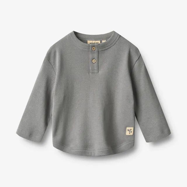 wheat-main-osvald-langarmshirt-flint-bio-baumwolle image 1