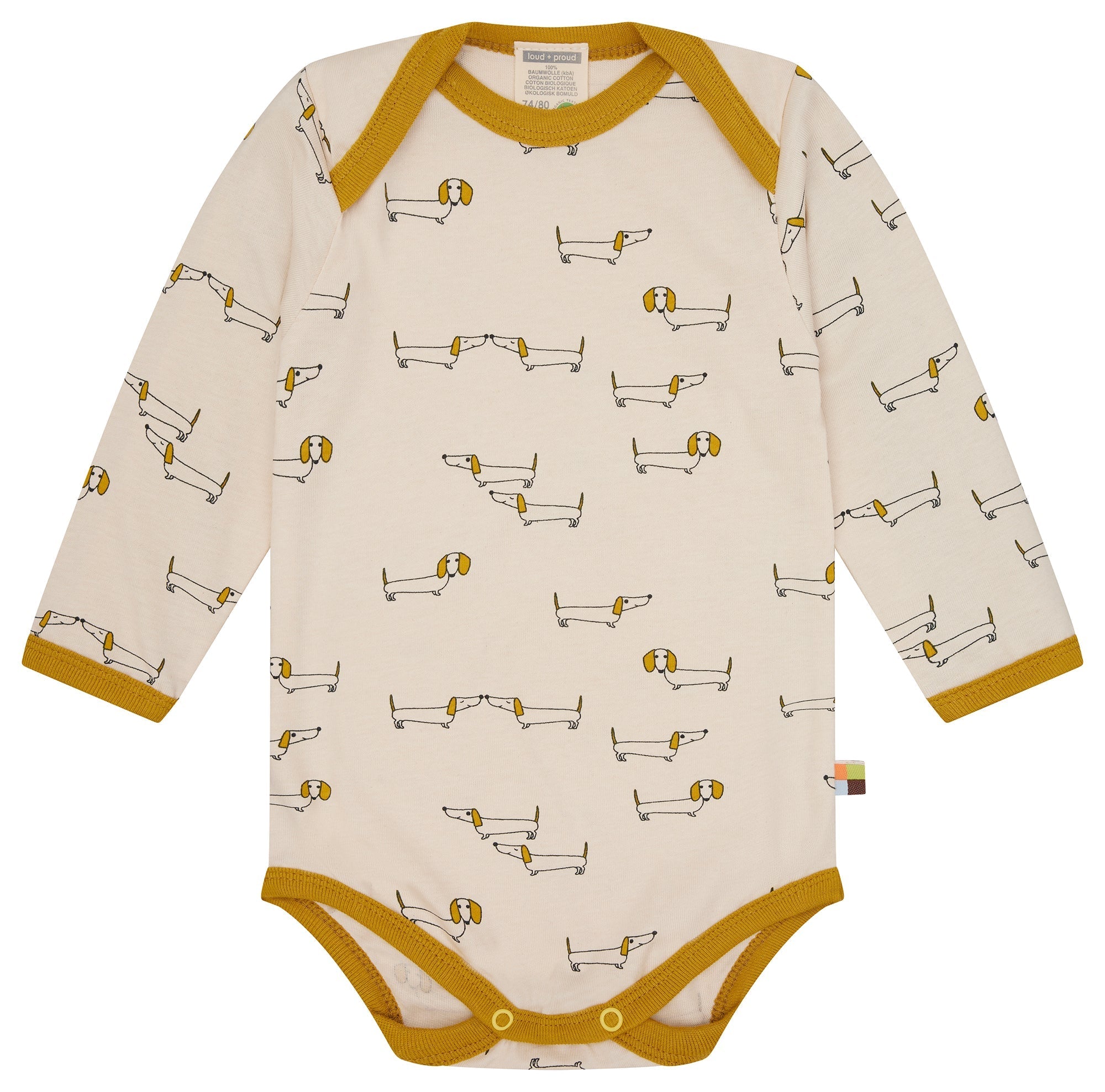 loud-proud-classics-body-langarm-curry-babybody-bio-baumwolle image 1