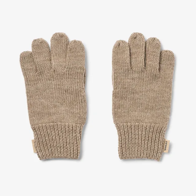 wheat-bobbe-fingerhandschuhe-grey-camel-melange-merino image 1