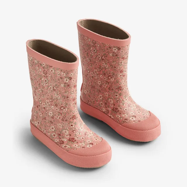 wheat-muddy-gummistiefel-rosette-flowers-naturkautschuk image 1