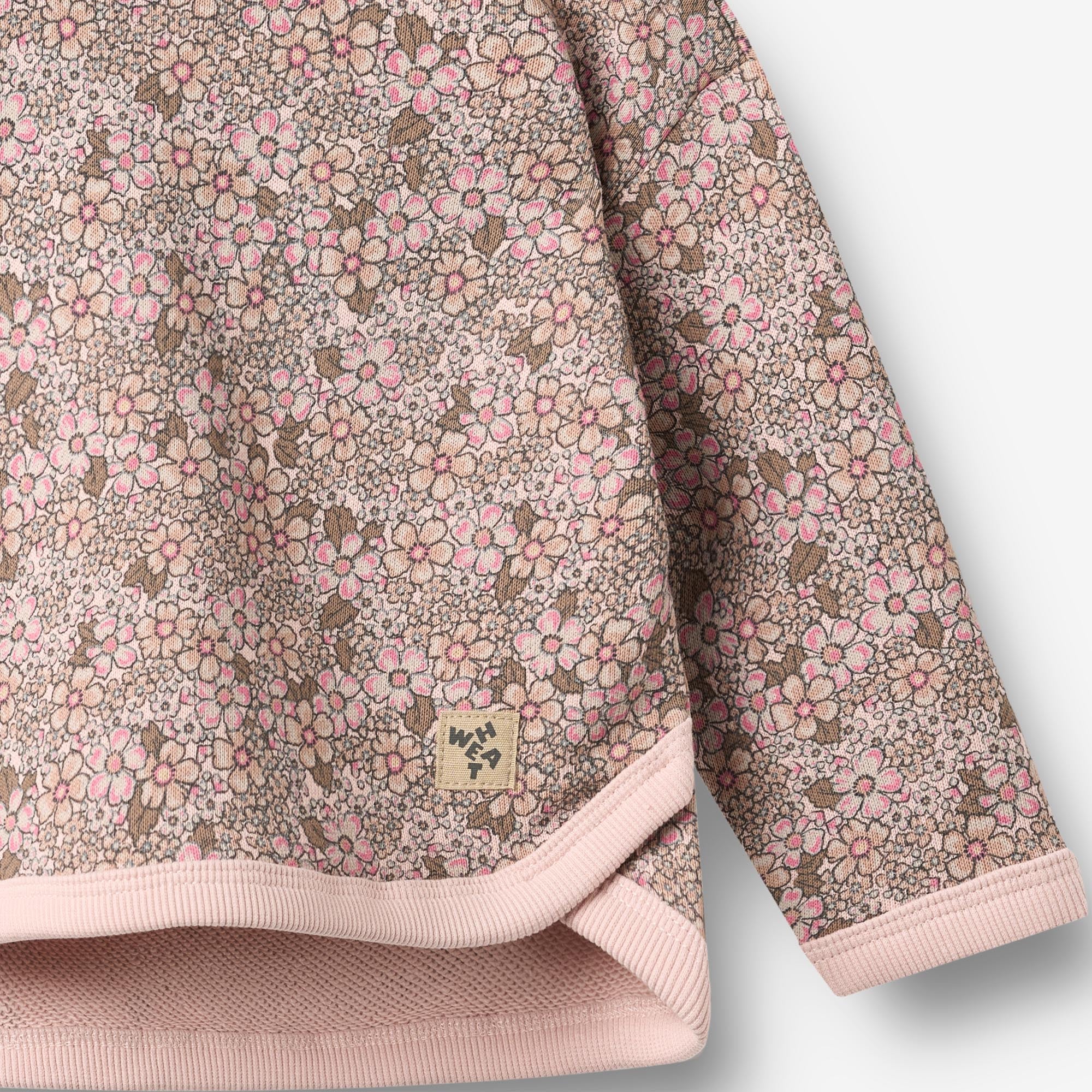 wheat-emery-sweatshirt-rose-brown-flowers-bio-terry-langarm image 3